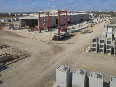 Aerial view of the Lone Star Concrete yard